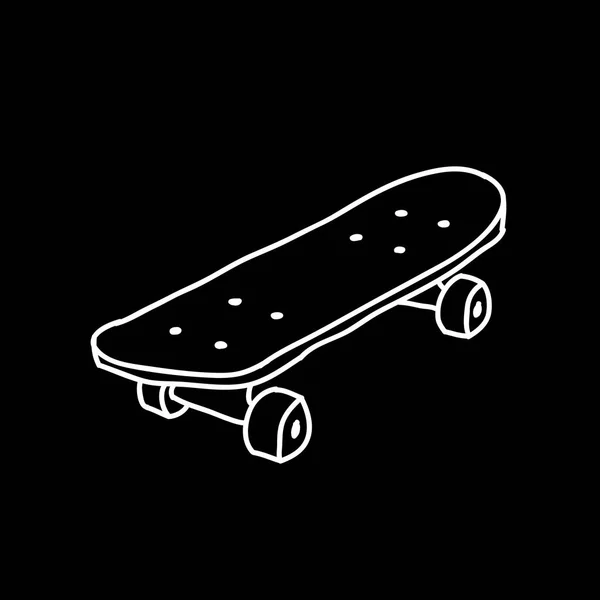 Skate Doodle Vetor Ícone —  Vetores de Stock