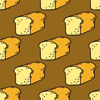 ekmek sorunsuz doodle desen