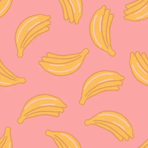Банановые Бесшовные Каракули — стоковый вектор