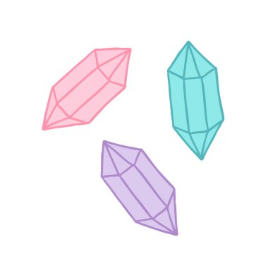 mücevher doodle simgeler kümesi