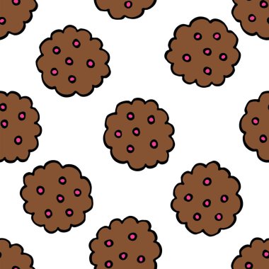 tanımlama bilgisi sorunsuz doodle desen