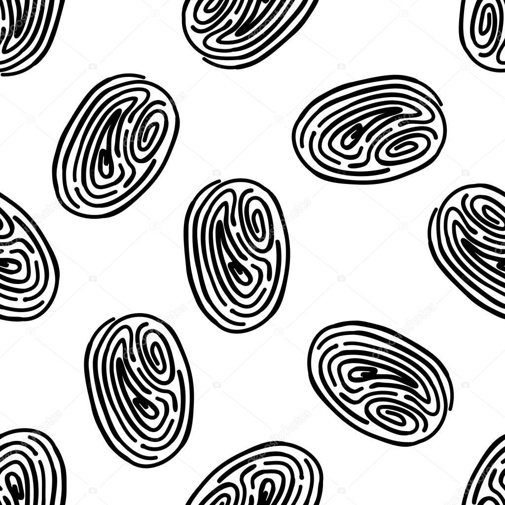 fingerprint seamless doodle pattern