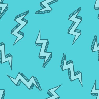 yıldırım kesintisiz doodle desen