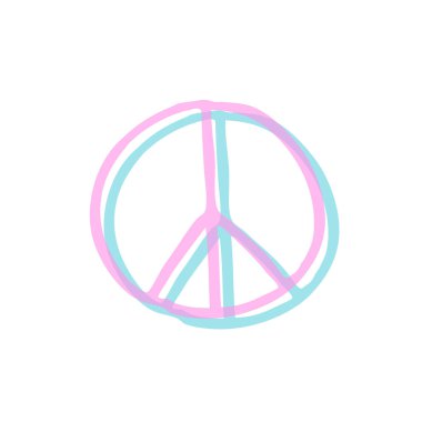 barış işareti doodle simgesi