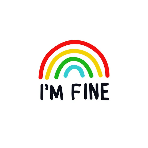 Regenbogen-Doodle-Ikone, im fine — Stockvektor