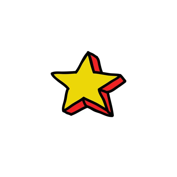 Estrella garabato icono — Vector de stock