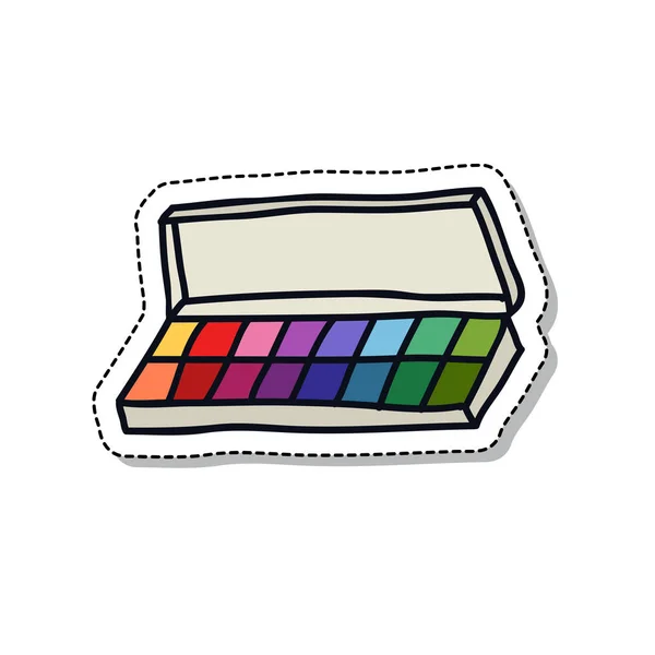 Palette of colors doodle icon — Stock Vector