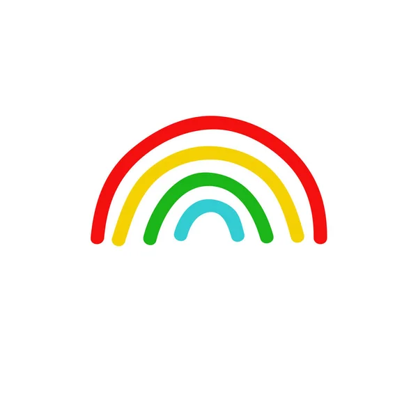 Rainbow doodle icon — Stock Vector