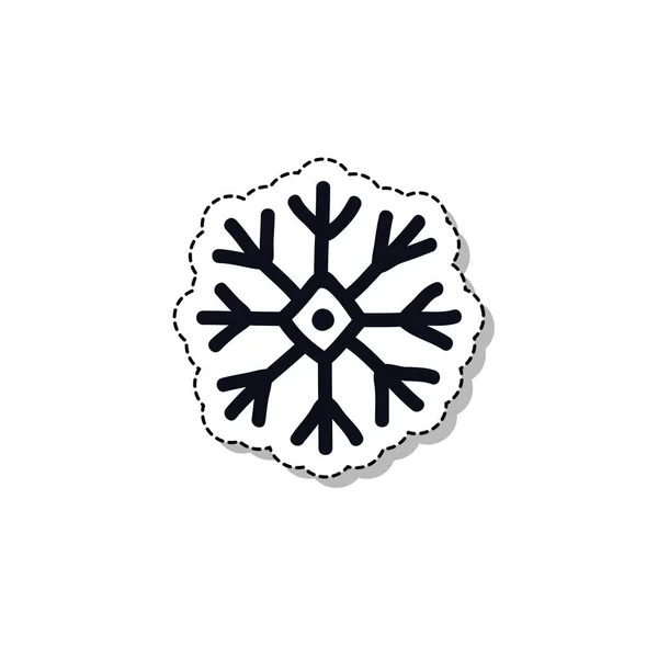 Sneeuwvlok doodle pictogram — Stockvector