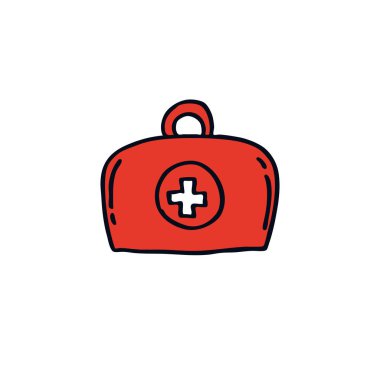 ilk yardım kiti doodle simgesi