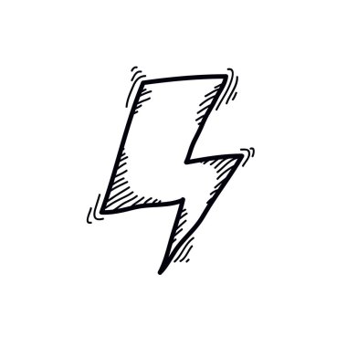 Yıldırım doodle simgesi