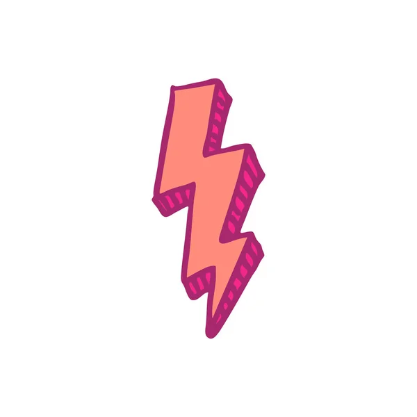 Blitz-Doodle-Symbol — Stockvektor