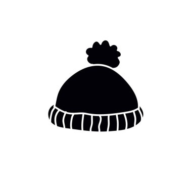 örme şapka doodle simgesi