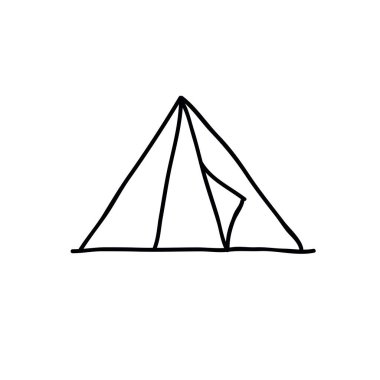 çadır doodle simgesi