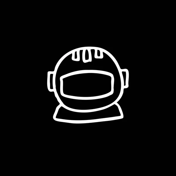 宇航员头盔涂鸦图标 — 图库矢量图片