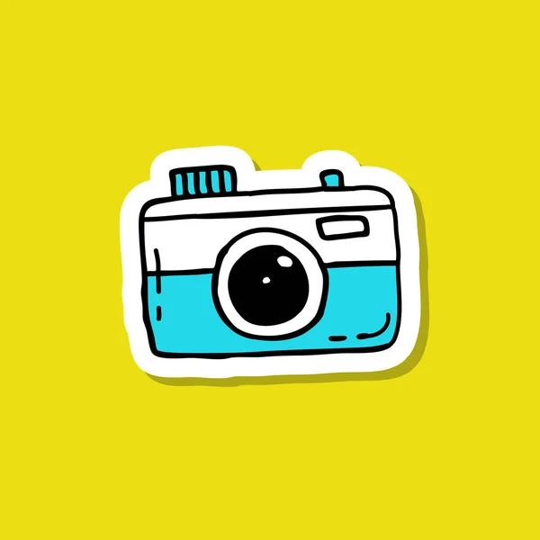 Camera doodle icon — Stock Vector