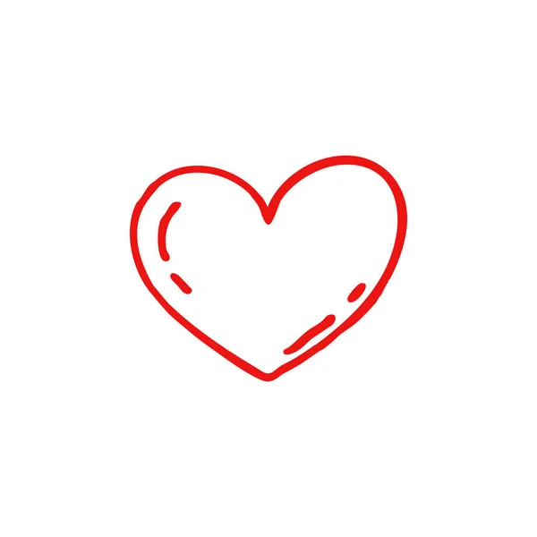 Icône de doodle coeur — Image vectorielle