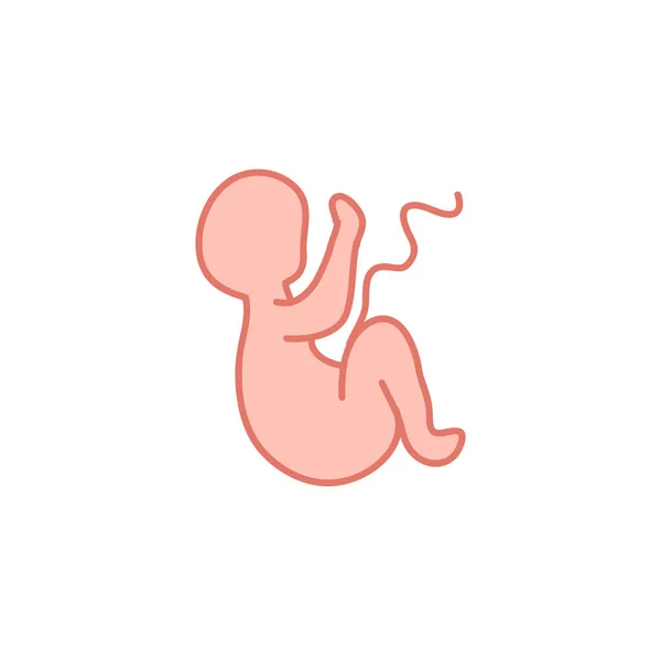 Icona dello scarabocchio del feto — Vettoriale Stock