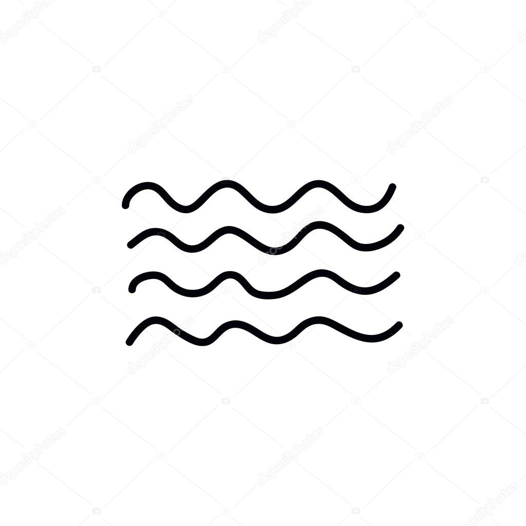 waves doodle icon