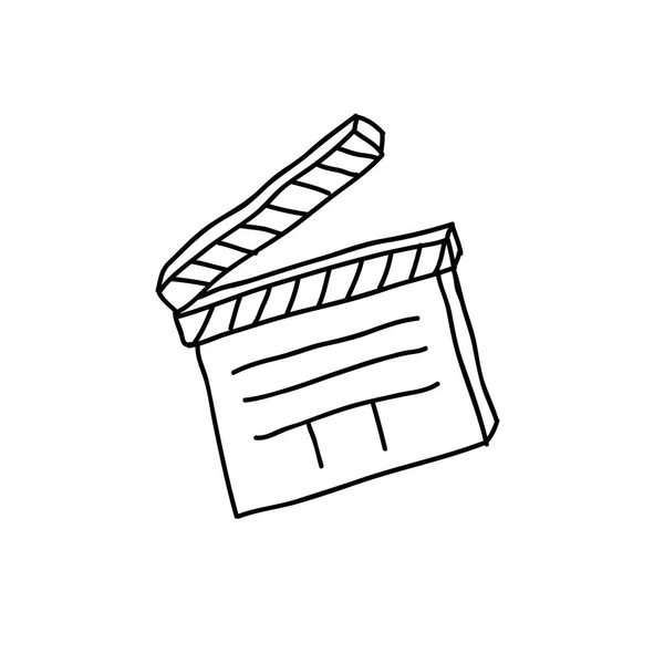 Clapboard garabato icono — Vector de stock