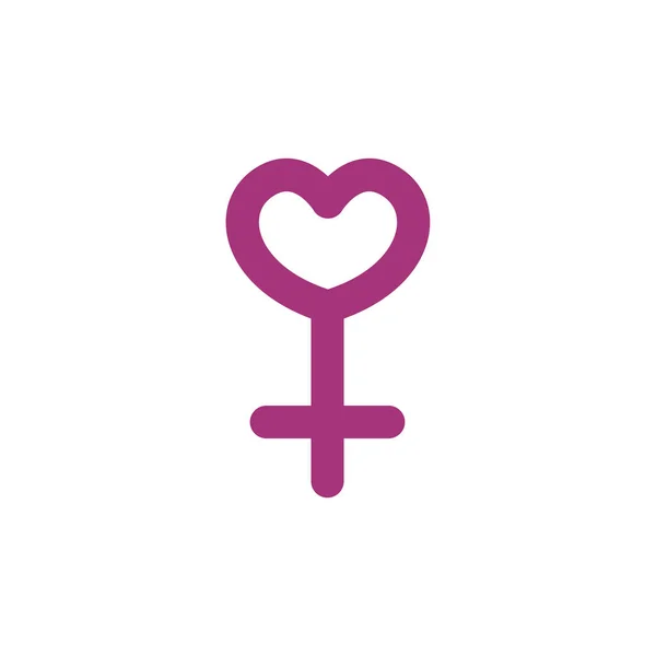 Feministická symbol ikonu — Stockový vektor