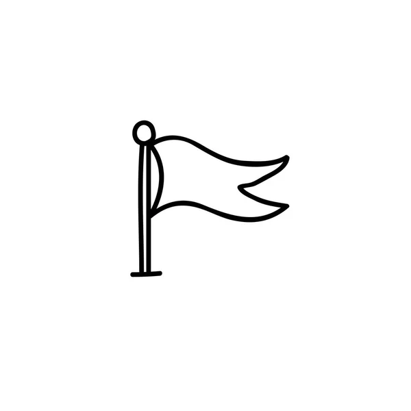 Bayrak doodle simgesi — Stok Vektör