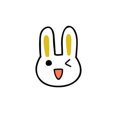 Emoji tavşan Doodle simgesi