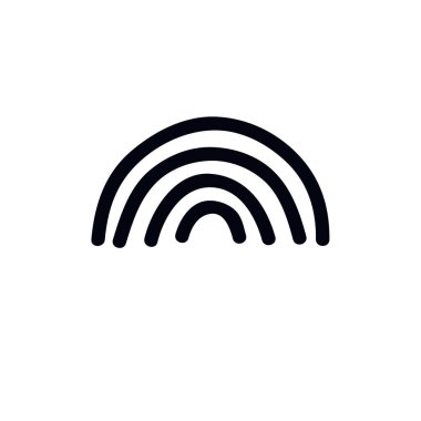 Gökkuşağı doodle vektör simgesi