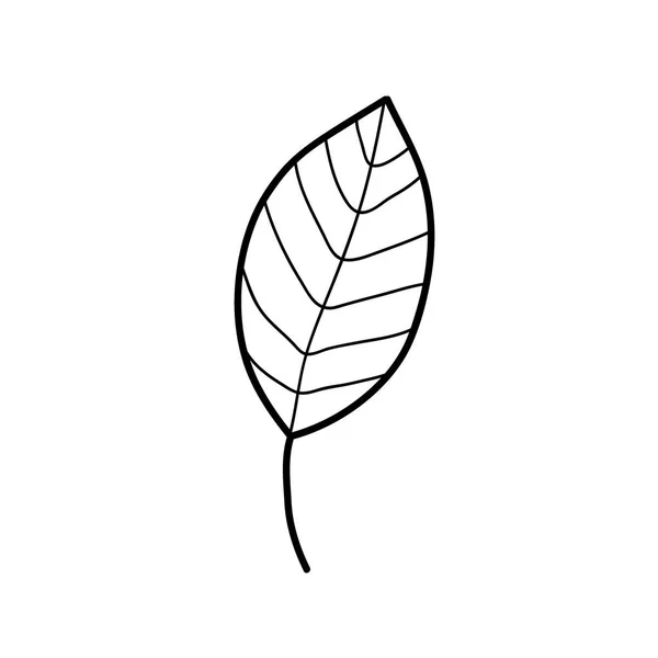 Gröna Löv Doodle Ikon — Stock vektor