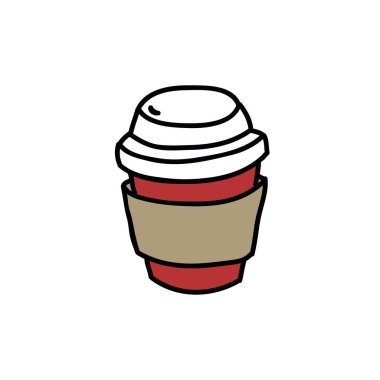 Kahve Kupası doodle Icon götürün