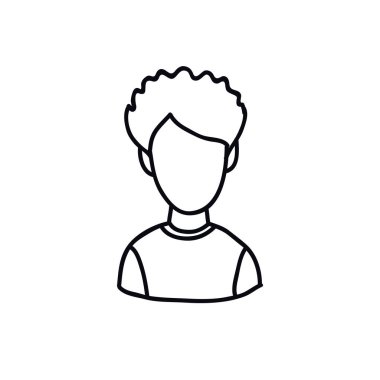 avatar doodle vektör simgesi