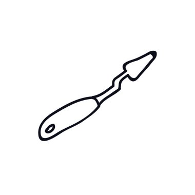 palet bıçak doodle simgesi