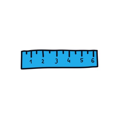 cetvel doodle vektör simgesi