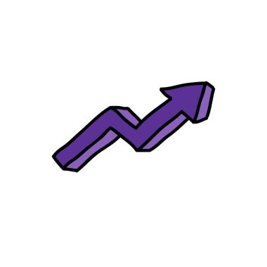 ok doodle simgesi, vektör çizimi