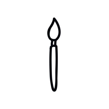 boya fırçası doodle simgesi, vektör çizimi