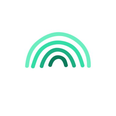 gökkuşağı karalama simgesi, vektör illüstrasyonu