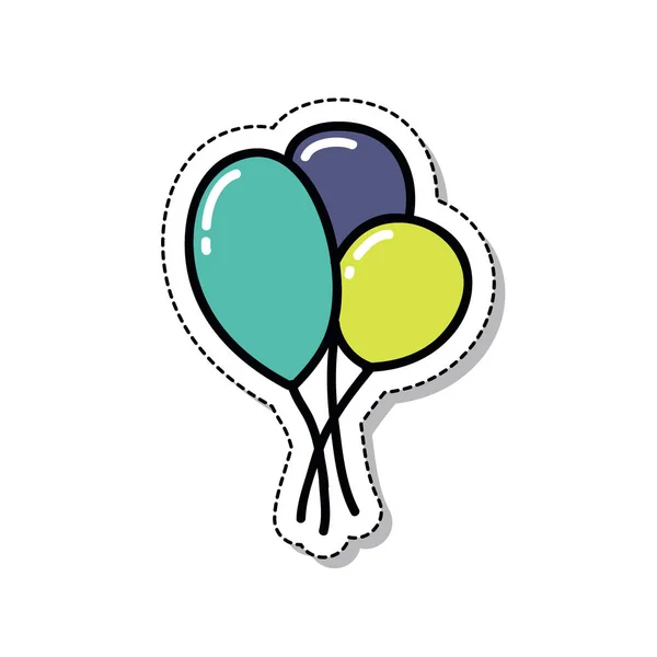 Balões de ar doodle icon, ilustração vetorial —  Vetores de Stock