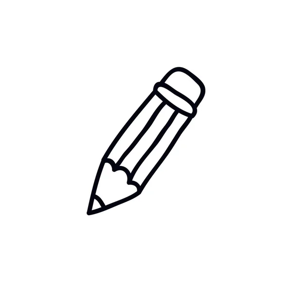 Bleistift-Doodle-Symbol, Vektorillustration — Stockvektor