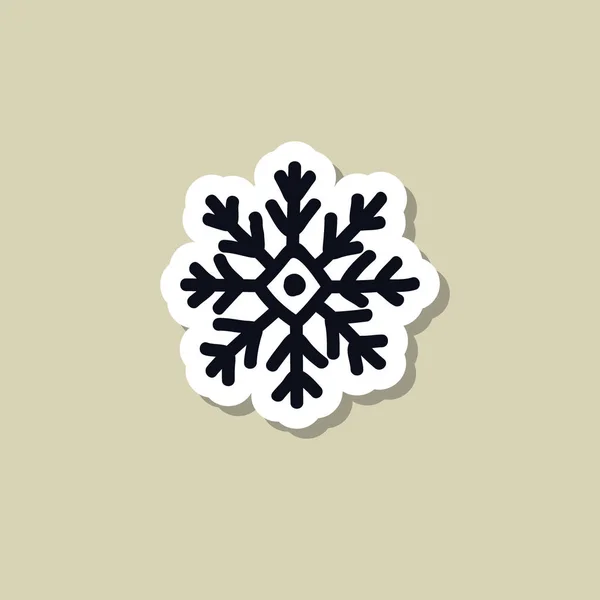 Copo de nieve garabato icono, vector de ilustración — Vector de stock