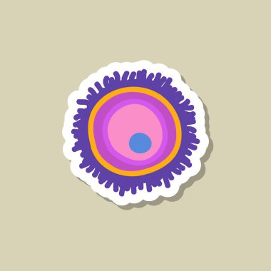 ovum hücre doodle simgesi, vektör illüstrasyon
