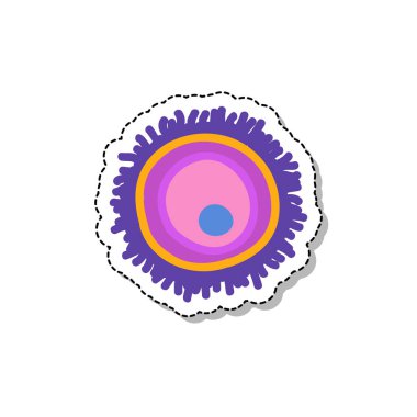 Ovum hücre doodle simgesi