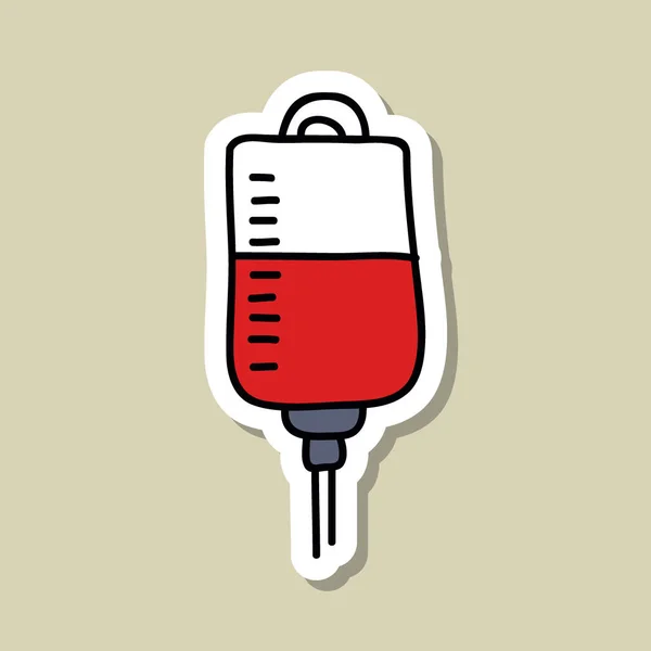 Donó sangre garabato icono, vector de ilustración — Archivo Imágenes Vectoriales