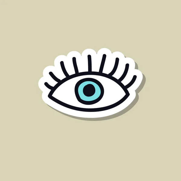 Eye doodle icon, vector illustration — Stock Vector