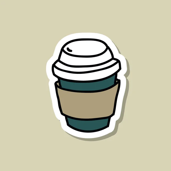 कॉफी कप डूडल प्रतीक, वेक्टर चित्र — स्टॉक वेक्टर