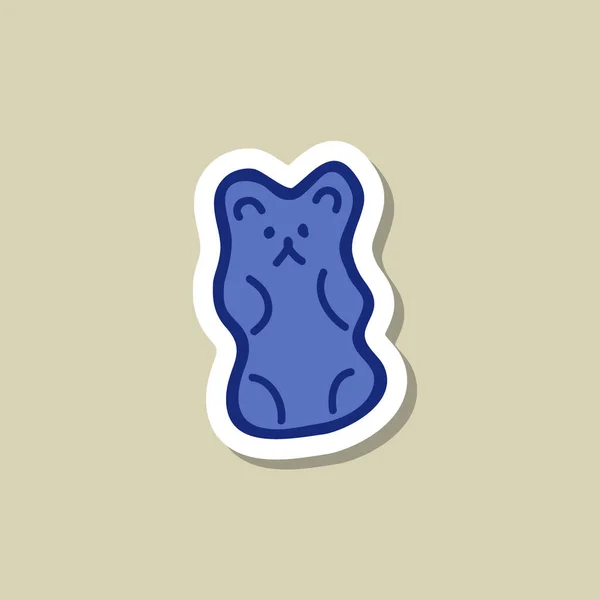 Jelly Bear doodle pictogram, vector illustratie — Stockvector