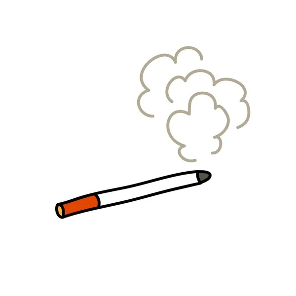 Ícone doodle cigarro, ilustração vetorial — Vetor de Stock