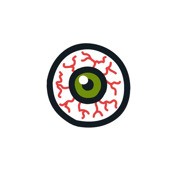 Icona doodle occhio, illustrazione vettoriale — Vettoriale Stock