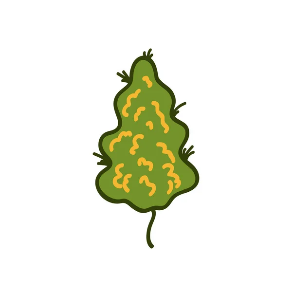 Marihuana bud doodle icon, ilustração vetorial — Vetor de Stock