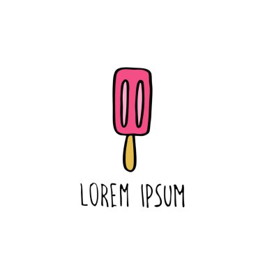Dondurma doodle simgesi