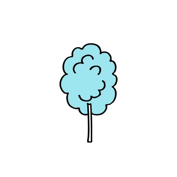 Zuckerwatte Doodle-Ikone — Stockvektor